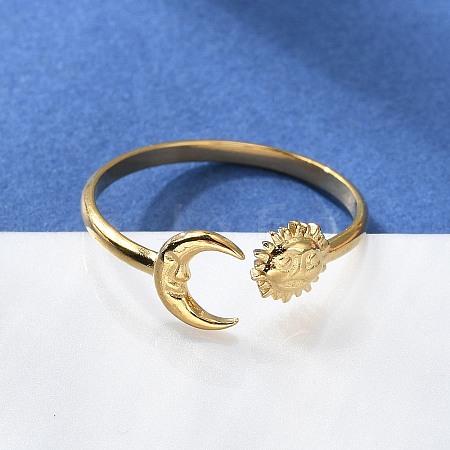 304 Stainless Steel Finger Rings AJEW-Z009-02B-G-1