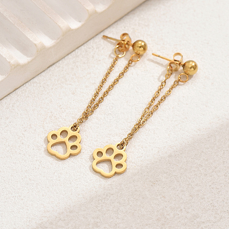 18K Gold Plated Cartoon Tassel Stud Earrings for Women DQ5239-2-1