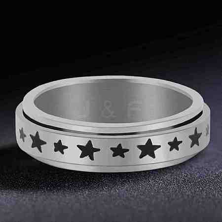 Titanium Steel Rotating Fidget Band Ring MATO-PW0001-059B-02-1