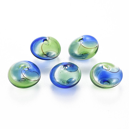 Transparent Handmade Blown Glass Globe Beads GLAA-T012-34-1