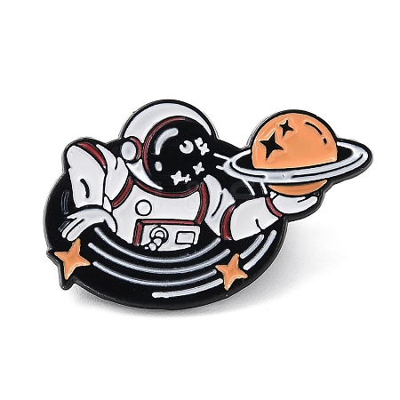 Space Theme Astronaut Enamel Pin JEWB-A016-01B-1