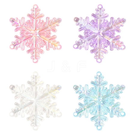 14Pcs 5 Colors AB Color Transparent Acrylic Chandelier Component Links TACR-FS0001-55-1