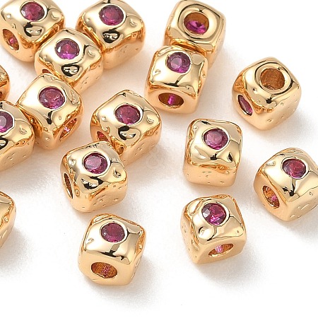 SHEGRACE Brass Cubic Zirconia Beads XGRQ4H341-682G-A-1