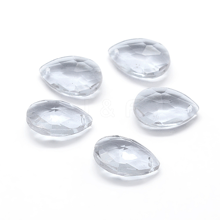 Faceted Glass Pendants X-GLAA-F069-S-A01-1