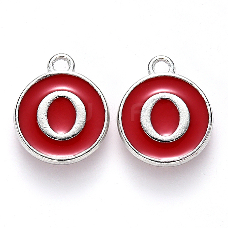 Platinum Plated Alloy Enamel Charms LS-ENAM-S118-03O-P-1