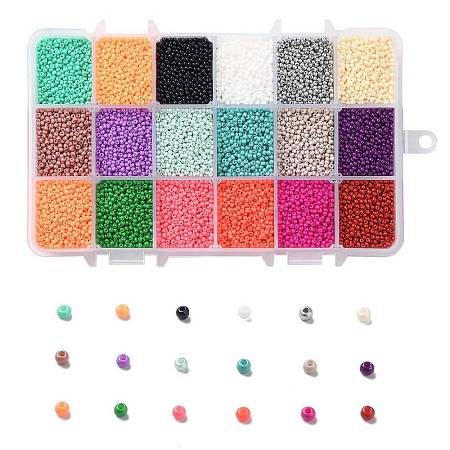450G 18 Colors 12/0 Grade A Round Glass Seed Beads SEED-JP0012-09-2mm-1