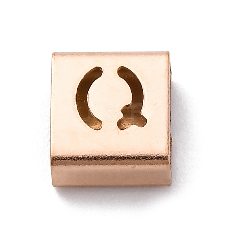 Ion Plating(IP) 304 Stainless Steel Square Slide Charms STAS-L132-06Q-RG-1