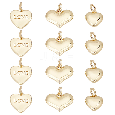 12Pcs 3 Style Brass Pendants KK-FH0002-50-1