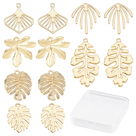 36Pcs 6 Style Baking Paint Alloy Pendants FIND-SC0002-32-1