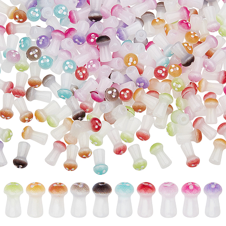 300Pcs 10 Colors Opaque Glass Beads GLAA-ME0001-13-1