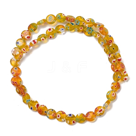 Handmade Millefiori Lampwork Beads Strands LAMP-G166-17A-06-1