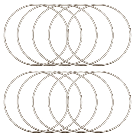10Pcs Iron Ring for DIY Woven Net/Web with Feather IFIN-SP0001-56A-P-1