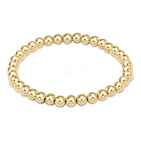 Bohemia Brass Round Beaded Stretch Bracelets TK0566-33-1