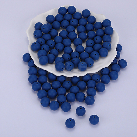Round Silicone Focal Beads SI-JX0046A-95-1