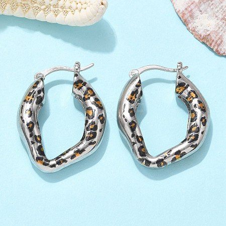 Brass Hoop Earrings EJEW-Q015-12A-P-1