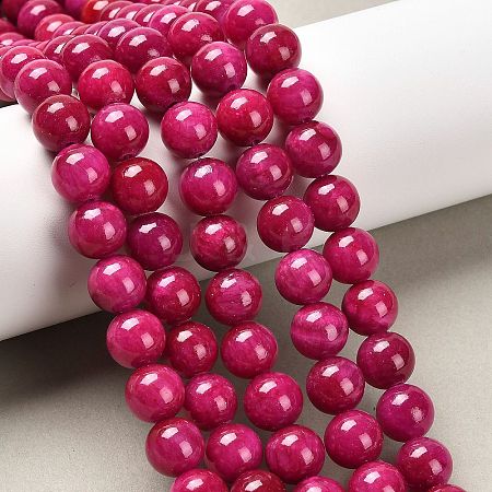 Natural Mashan Jade Round Beads Strands X-G-D263-10mm-XS12-1