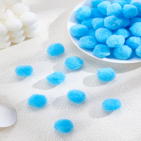 100Pcs DIY Doll Craft Pom Pom Yarn Pom Pom Balls DIY-LP0005-40B-1