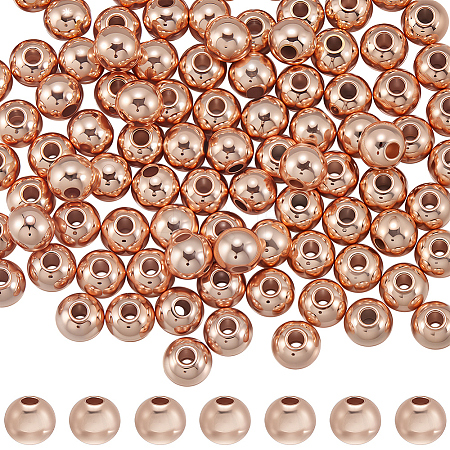 200Pcs Rack Plating Brass Round Spacer Beads KK-PA0001-01-1