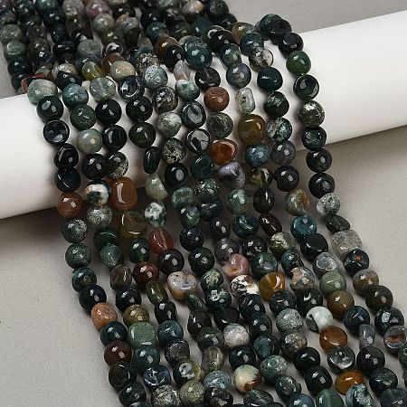 Natural Indian Agate Beads Strands G-Q060-E08-01-1