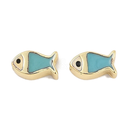 Rack Plating Brass Beads KK-Q028-23G-1