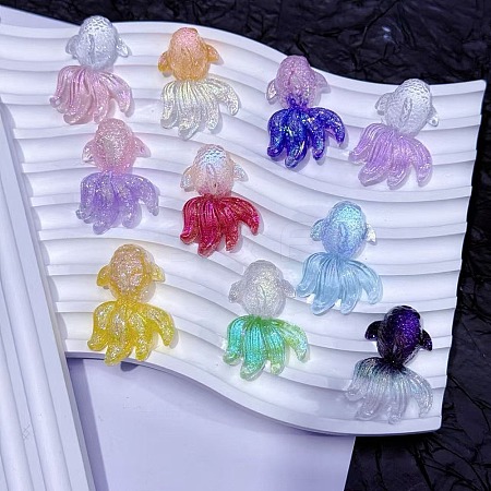 Luminous Transparent Resin Cabochons CRES-L045-12-1