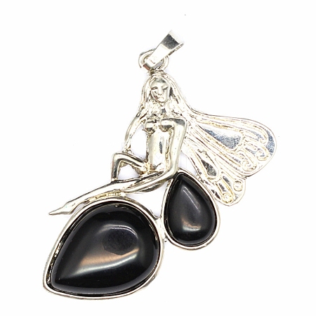 Natural Obsidian Pendants PW-WG23DAF-06-1