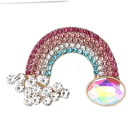 Alloy Rhinestone Brooch for Backpack Clothes PW-WG7990E-01-1