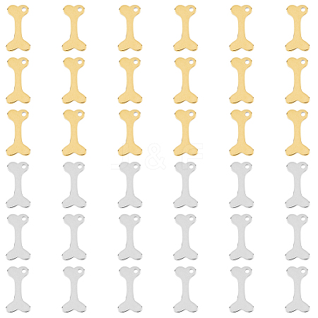 40Pcs 2 Colors 304 Stainless Steel Charms STAS-DC0012-66-1