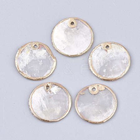 Natural Capiz Shell Pendants SHEL-T012-07B-1