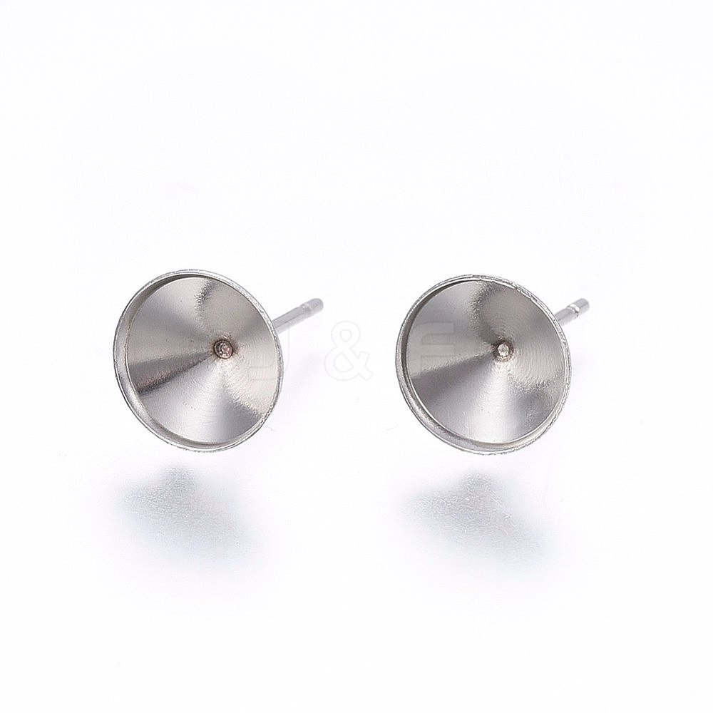 Wholesale 201 Stainless Steel Stud Earring Settings ...