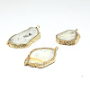 Natural Geode Agate Druzy Slice Pendants G-L461-04B-2