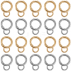 24Pcs 2 Colors Alloy Spring Gate Rings FIND-SC0016-60-7