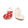 Christmas Alloy Enamel Pendants ENAM-Q442-63B-3