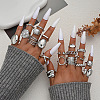 Alloy Cuff Open Rings Sets for Women WG801CE-01-1