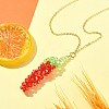 Glass Woven Big Pendants PALLOY-CJ00064-6