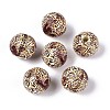 Printed Schima Wood Beads WOOD-N017-01E-1