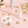 10Pcs Brass Pendants ZIRC-SZ0004-40-3