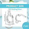 925 Sterling Silver Twister Clasps STER-BC0004-33P-2