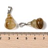 Watermelon Stone Glass Pendants G-B127-03P-01-4