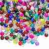 200Pcs 10 Colors Crackle Glass Pendants PALLOY-SW0018-01-1