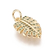 Brass Micro Pave Cubic Zirconia Pendants ZIRC-F112-03G-3