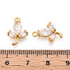 Brass Micro Pave Cubic Zirconia Pendants X1-KK-N263-66G-3