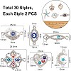 Silver Color Plated Alloy Links ENAM-NB0001-39-5