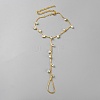 Alloy Curb Chains Anklets AJEW-WH0567-23G-1
