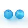Transparent Frosted Glass Beads FGLA-R001-6mm-M-2
