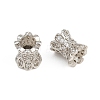 Brass Micro Pave Clear Cubic Zirconia Beads CU-CBA6A75-10P-2