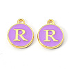 Golden Plated Alloy Enamel Charms ENAM-S118-10R-1