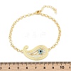 Brass Micro Pave Cubic Zirconia Link Bracelets BJEW-H202-03G-5