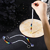 SUPERFINDINGS 3Pcs Chakra Leaf Crystal Suncatcher Dowsing Pendulum Pendants FIND-FH0003-13-2