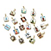 Religion Brass Micro Pave Clear Cubic Zirconia Pendants KK-C262-01G-1